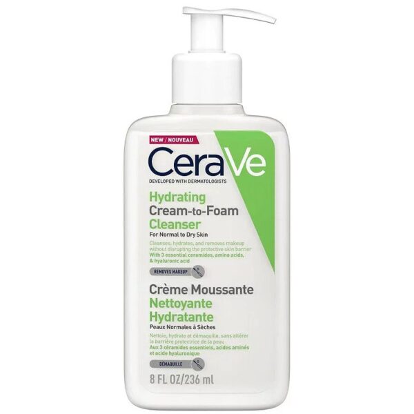 CERAVE HYDRATING CREAM TO FOAM CLEANSER 236mls