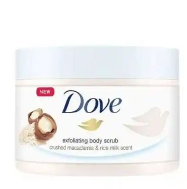 Dove Exfoliating Body scrub macadamia & rice milk scent